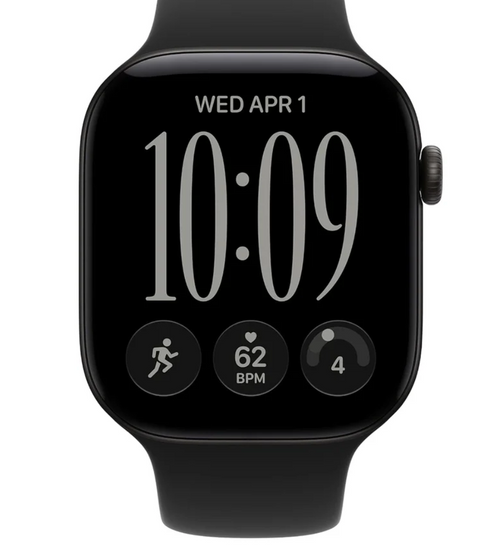 Apple Watch Series 12, 46mm, GPS, Black Aluminum Case with Black Sport Band (M/L)，2026
