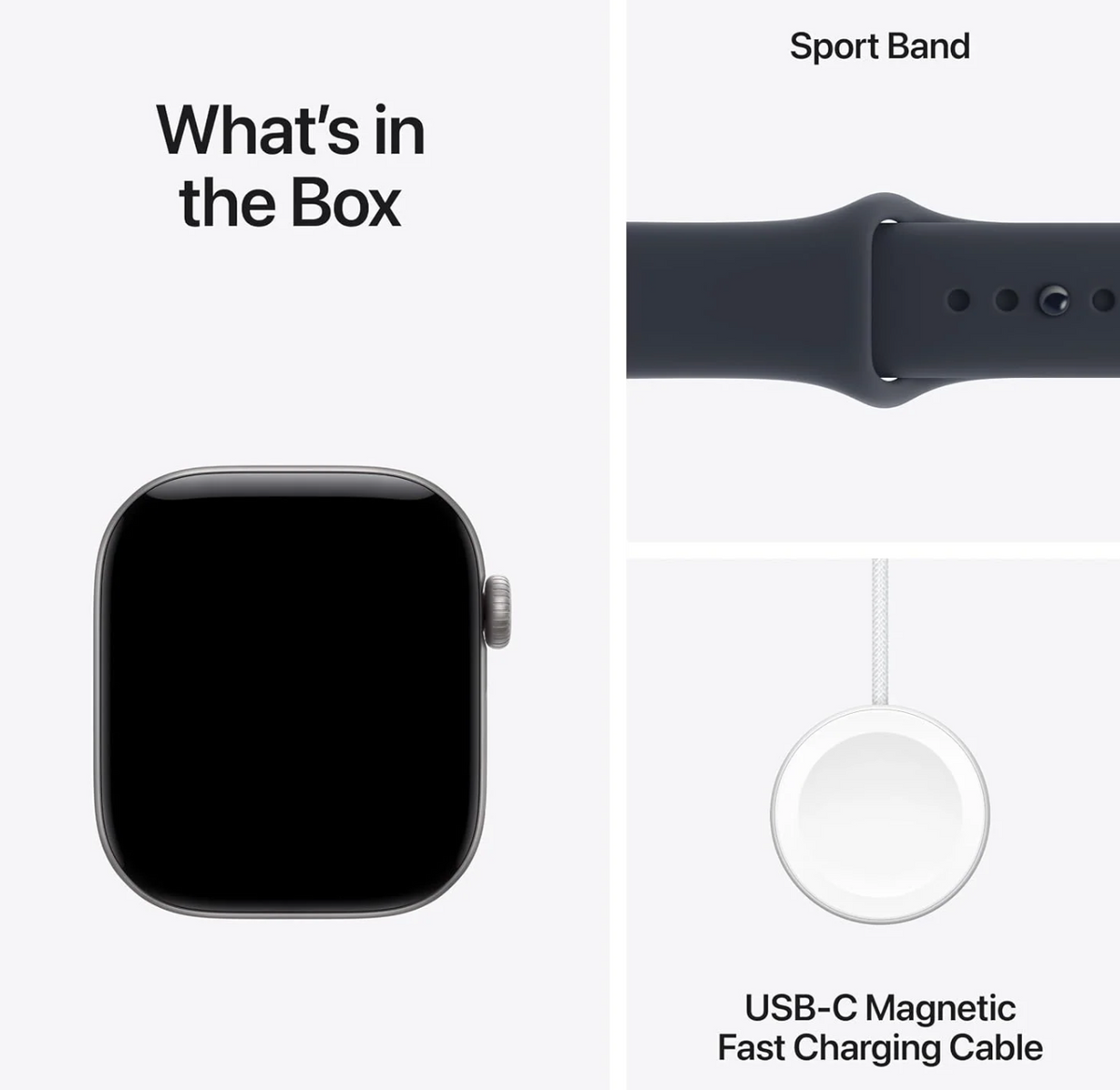 Apple Watch Series 12, 42mm, GPS, Space Gray Aluminum Case with Midnight Sport Band