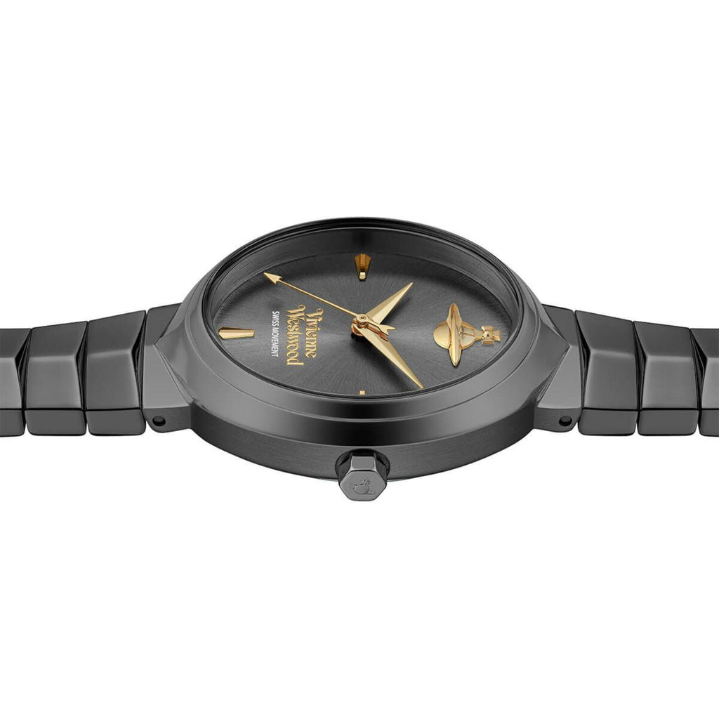 Vivienne Westwood Armour 28mm Grey Dial Steel Ladies Quartz Watch VV314GYGY