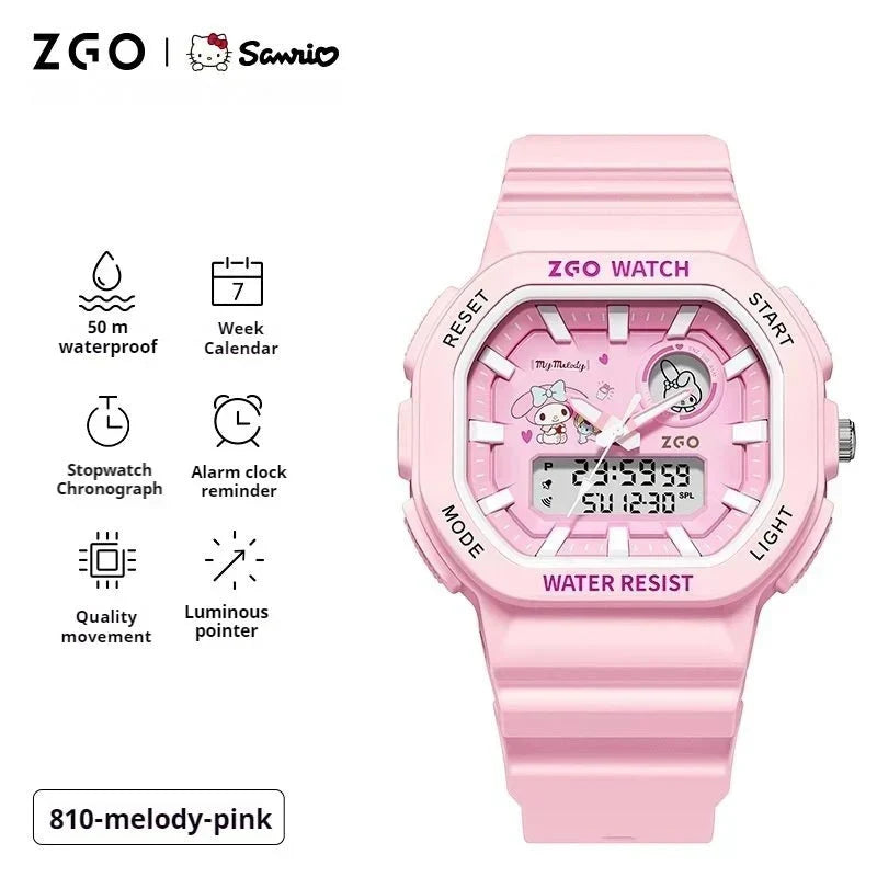 Sanrio Original ZGO Waterproof Drop Resistant Electronic Watch